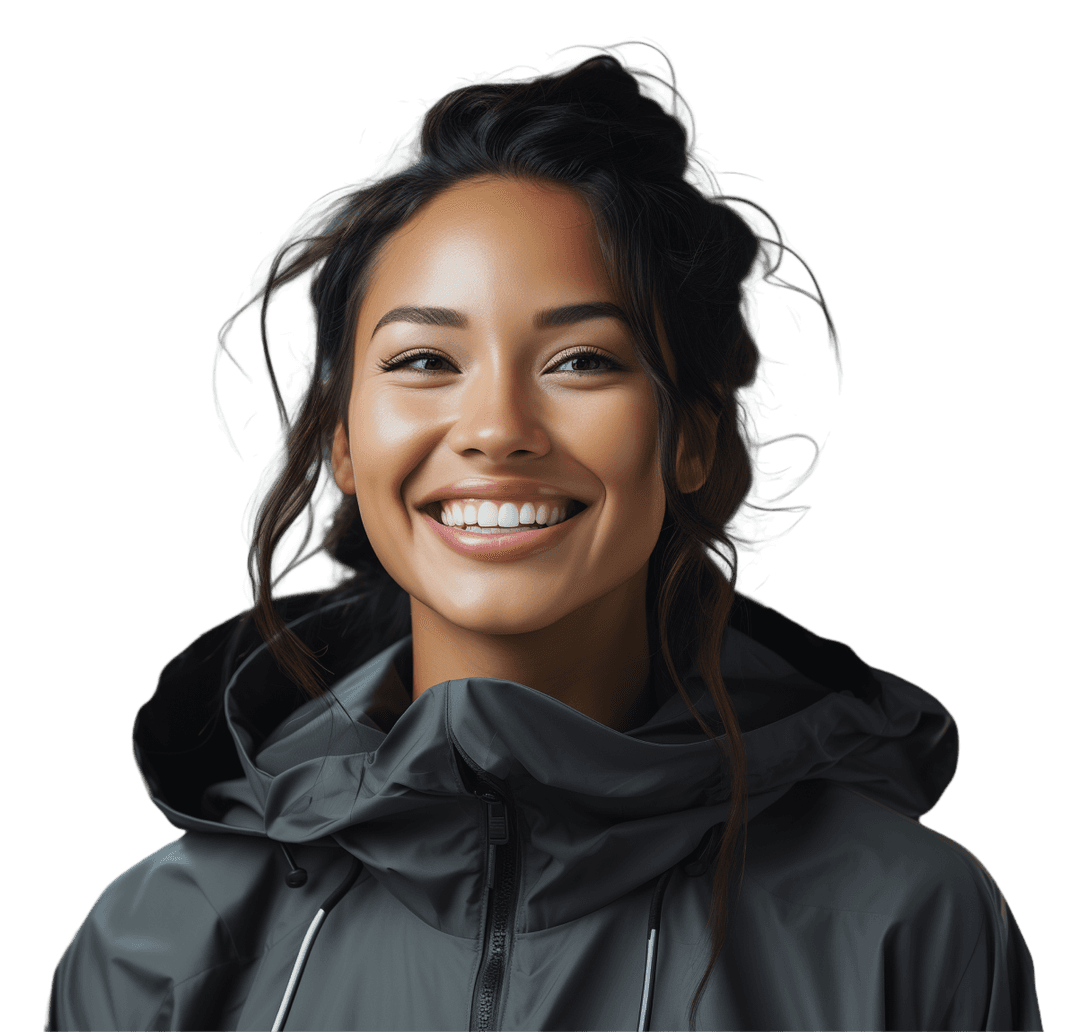 Model wearing jacket